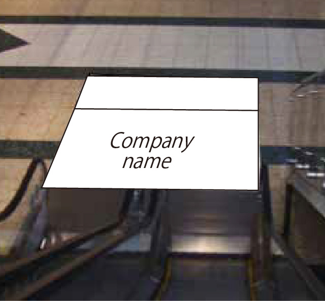 エスカレータ下床面広告イメージ